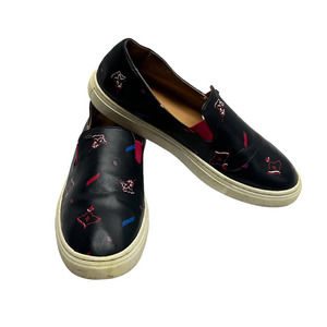 Armani Exchange A/X Women's Slip On Navy Leather Sneakers Size 9